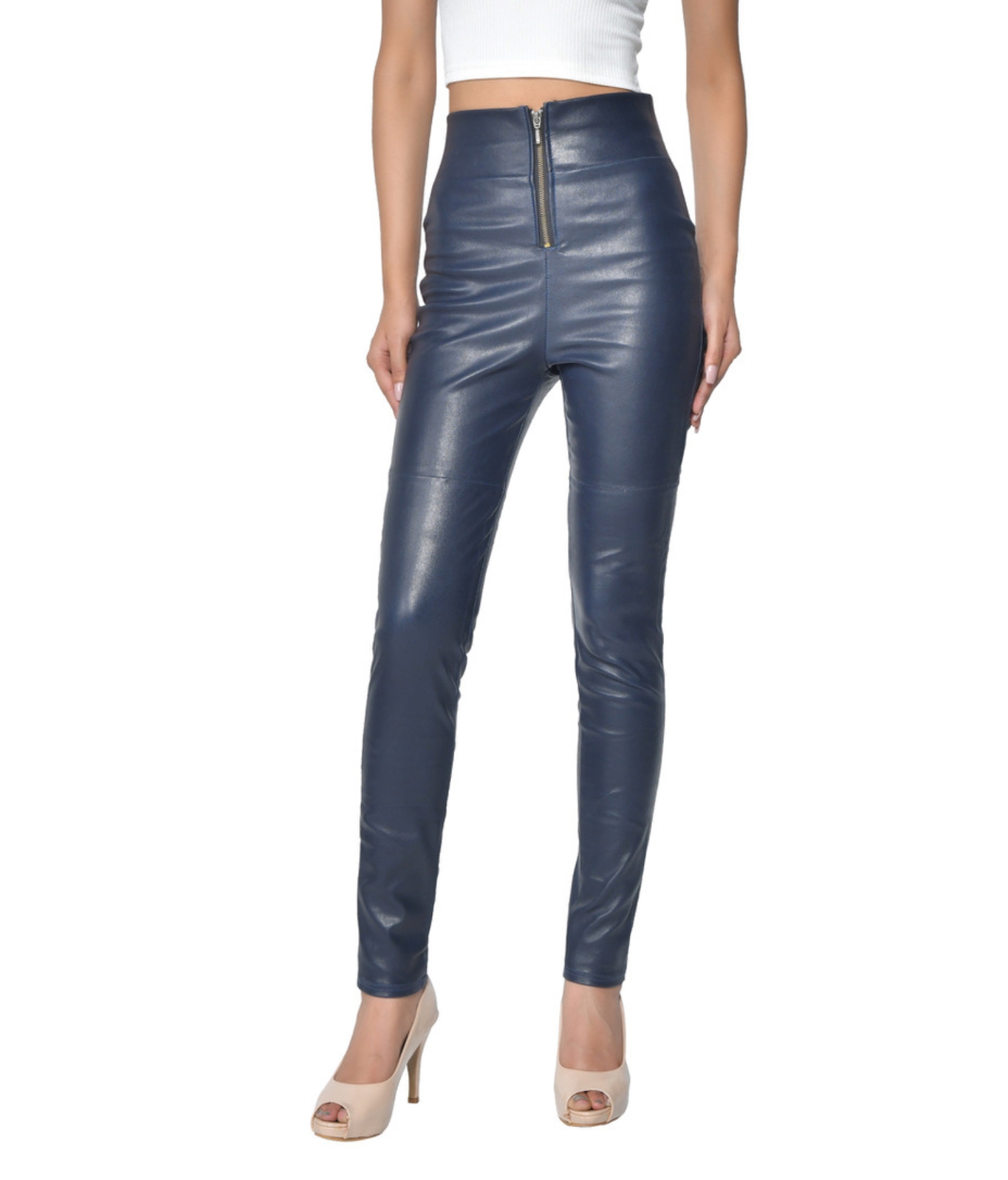LADIES  STRETCH LEATHER PANTS